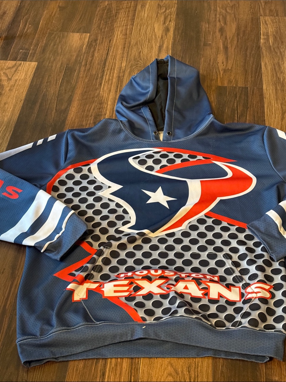 Houston Texans Navy and Red Pullover Hoodie